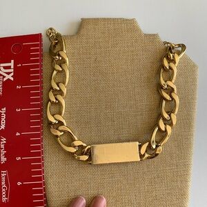 Very Large Cuban Style Gold plated Chain Necklace